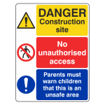 3 point site safety sign SA3