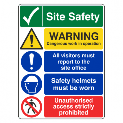 4 point site safety sign SA4