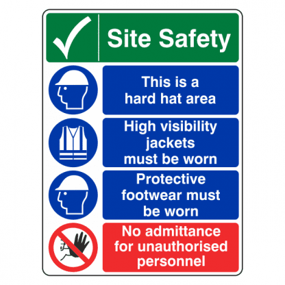 PPE no admittance site safety sign SA6