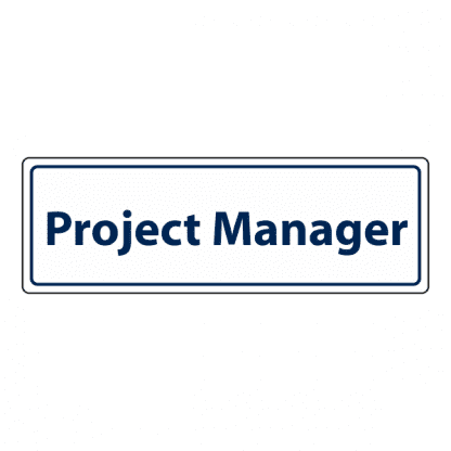 Construction site project manager door sign SO7