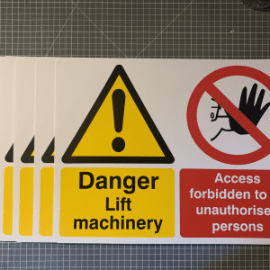 LW16 Danger Lift Machinery Sign