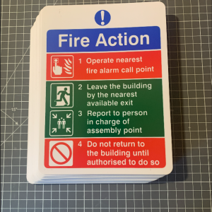 FA4 4-point fire action notice