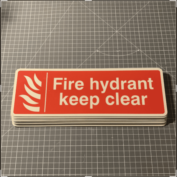 Fire Hydrant Keep Clear Sign