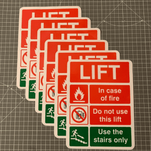 Lift Fire Action Notice
