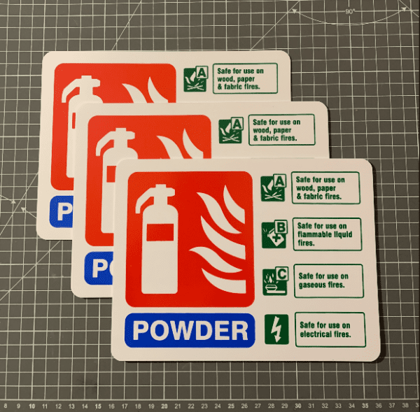 Powder Fire Extinguisher Sign