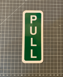 Pull sign - 60x150mm, self adhesive