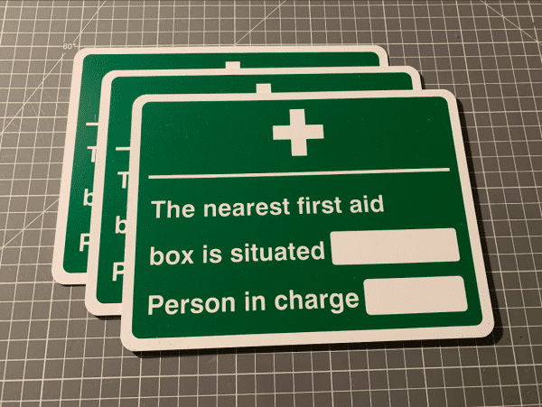 Nearest First Aid Box Location Sign