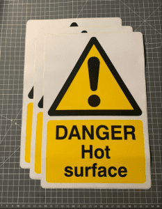 Danger Hot Surface Sign