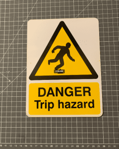 Old Style Trip Hazard Sign