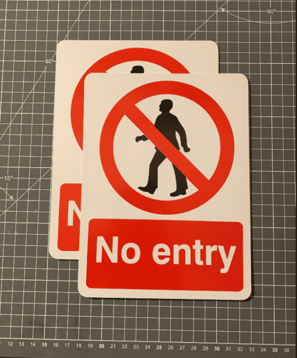 Old Style No Entry Sign