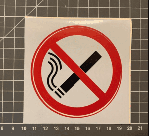 Double Sided No Smoking Sticker For Vehicles