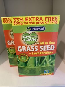 2 packs of Chatsworth all in one grass seed.