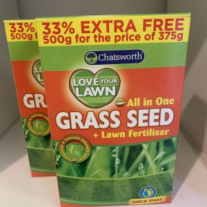 2 packs of Chatsworth all in one grass seed.