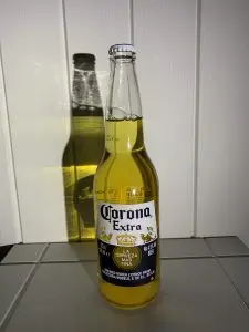 A full 620ml bottle of Corona Extra