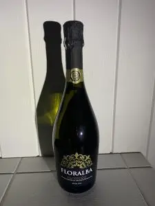 A full bottle of Floralba Prosecco.