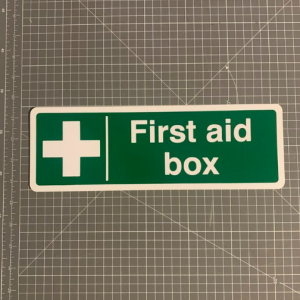First aid box sign