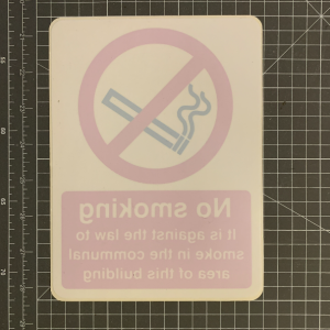 Window no smoking sticker