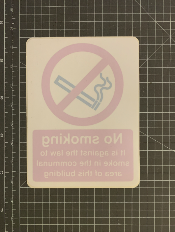 Window no smoking sticker