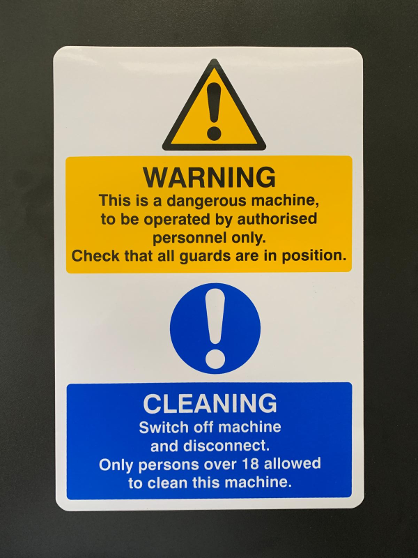 Dangerous Machine Sign