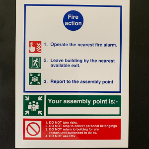 Fire Action Sticker