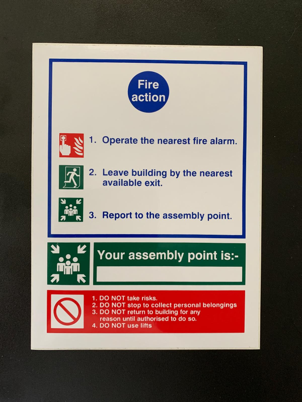 Fire Action Sticker