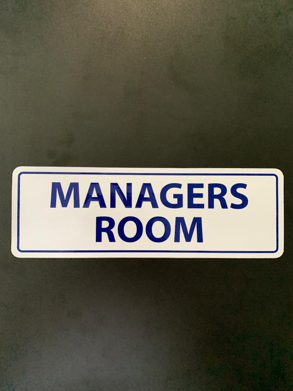 Managers Room Sign