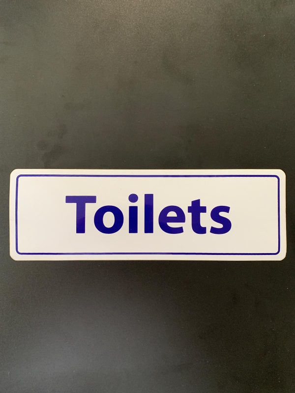 Self Adhesive Vinyl Toilets Sign