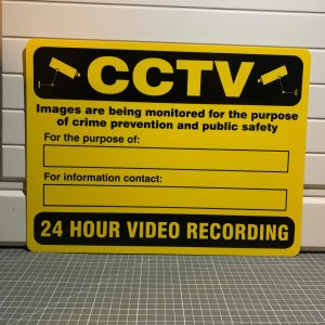 24 Hour Recording CCTV Sign