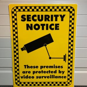 300x400mm rigid plastic video surveillance sign