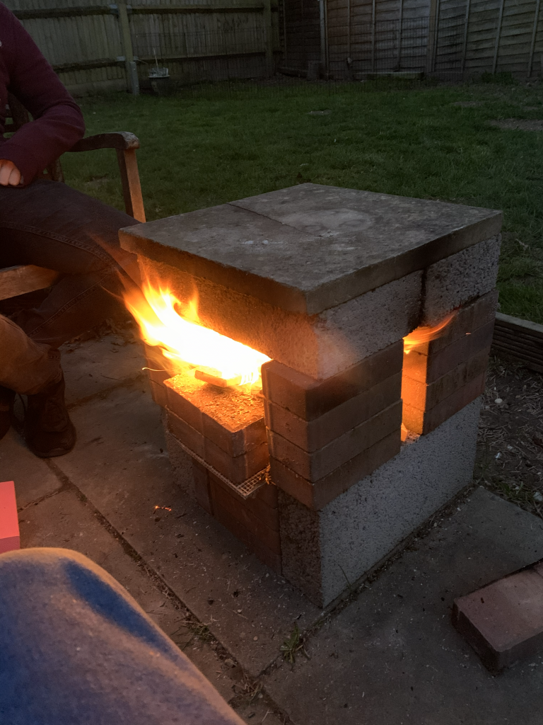 Bodged up wood burner.