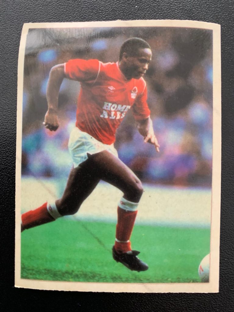 Franz Carr sticker (Nottingham Forest) 1986-87 season.