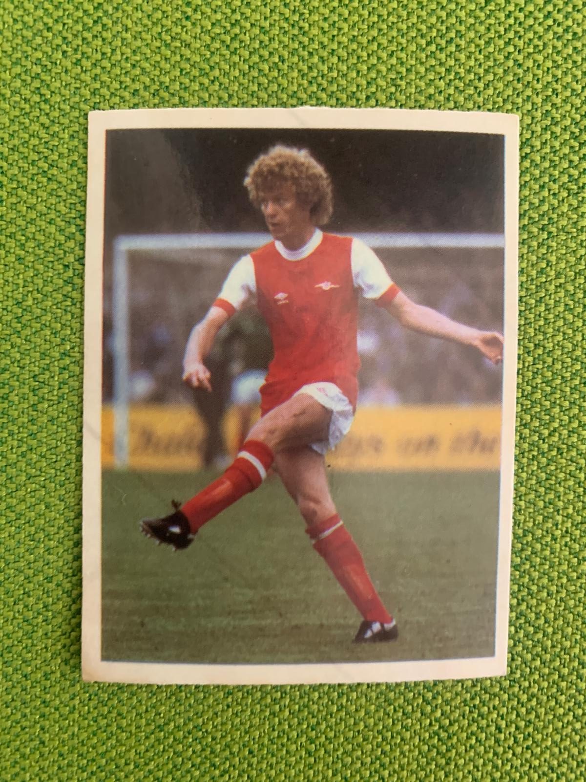 Front side of Graham Rix sticker from 1986-87 Season.