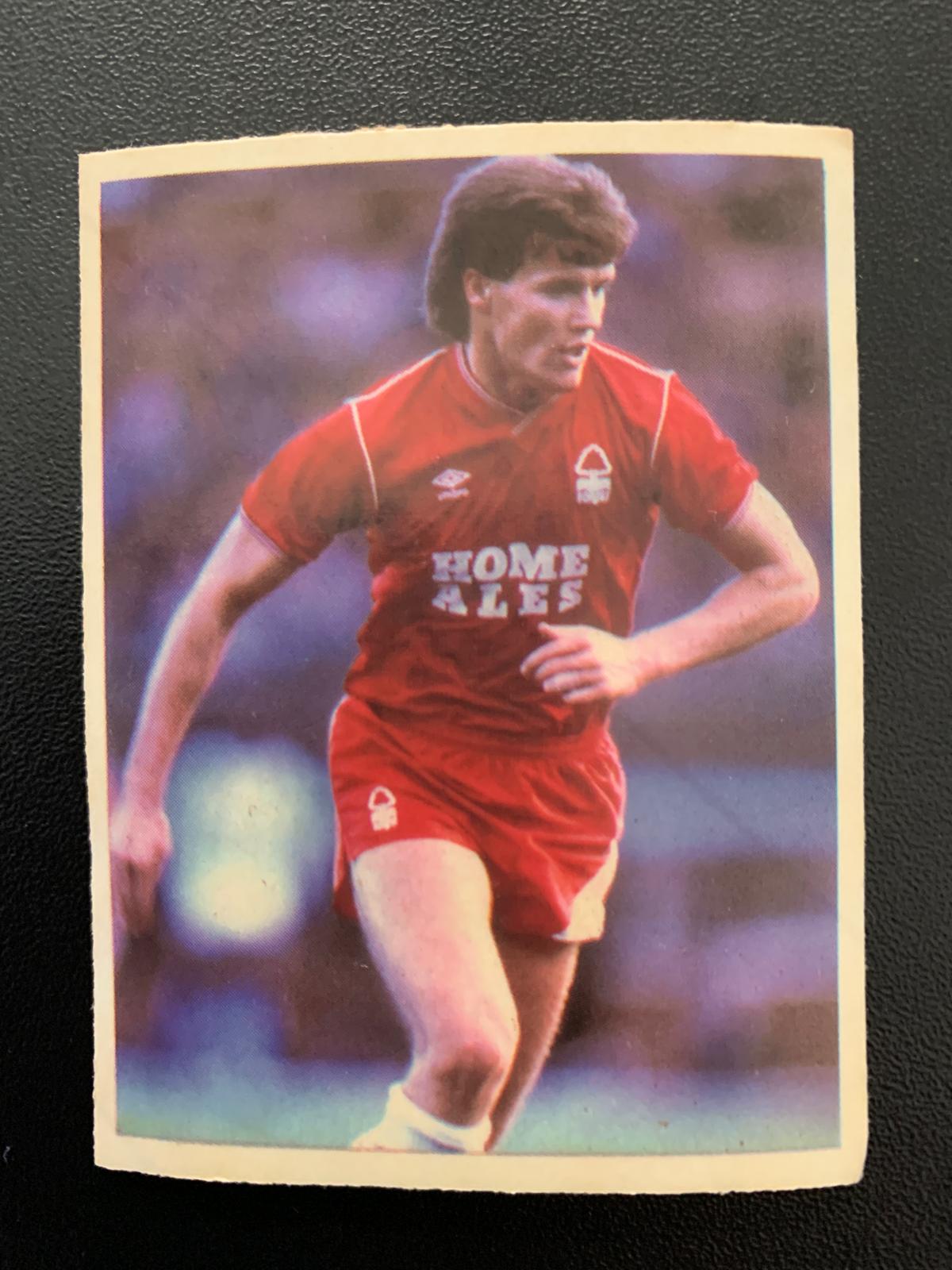 Ian Butterworth sticker (Nottingham Forest) 1986-87 season - front.