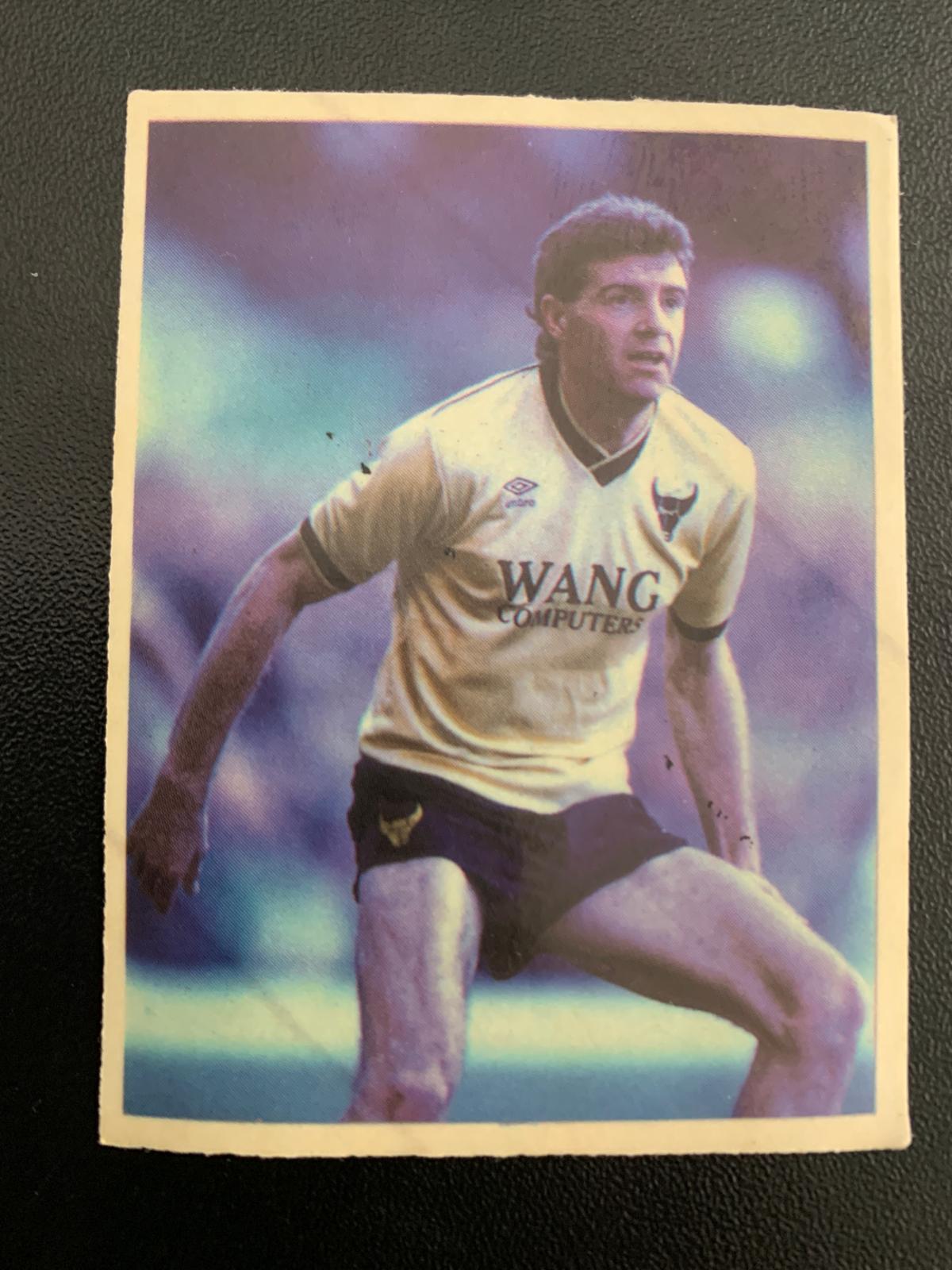Front side of Trevor Hebberd sticker (Oxford United) from 1986-87 season.